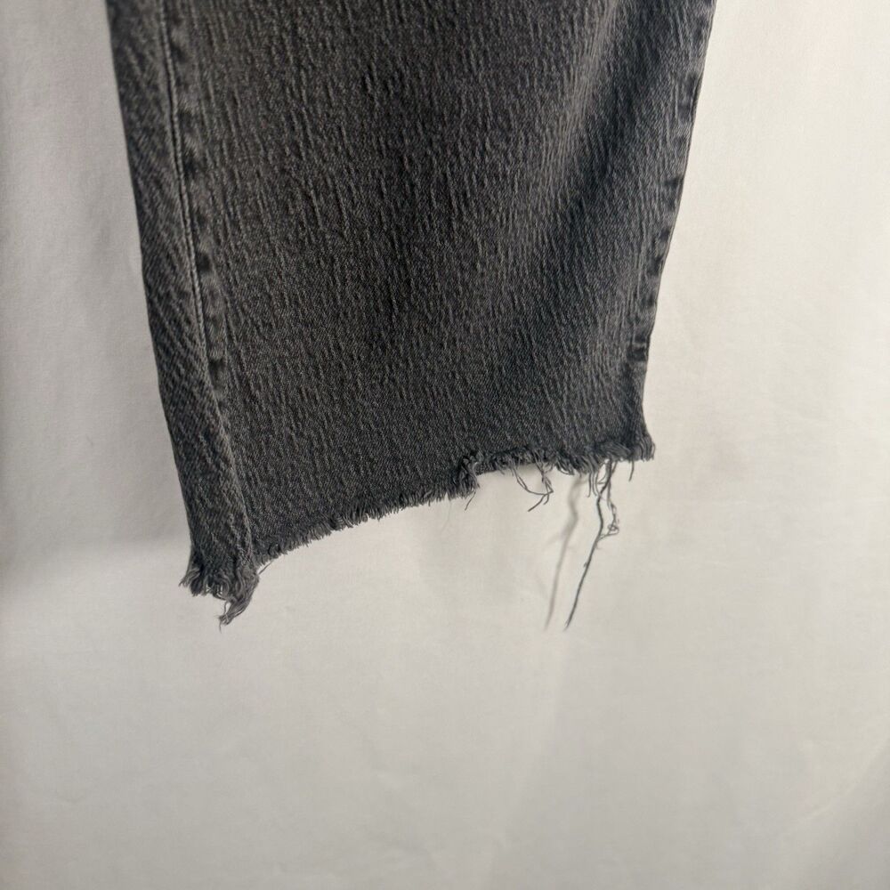 Madewell Curvy Perfect Vintage Straight Jeans Women's 32 Grey Black Wash High Ri - Picture 7 of 11
